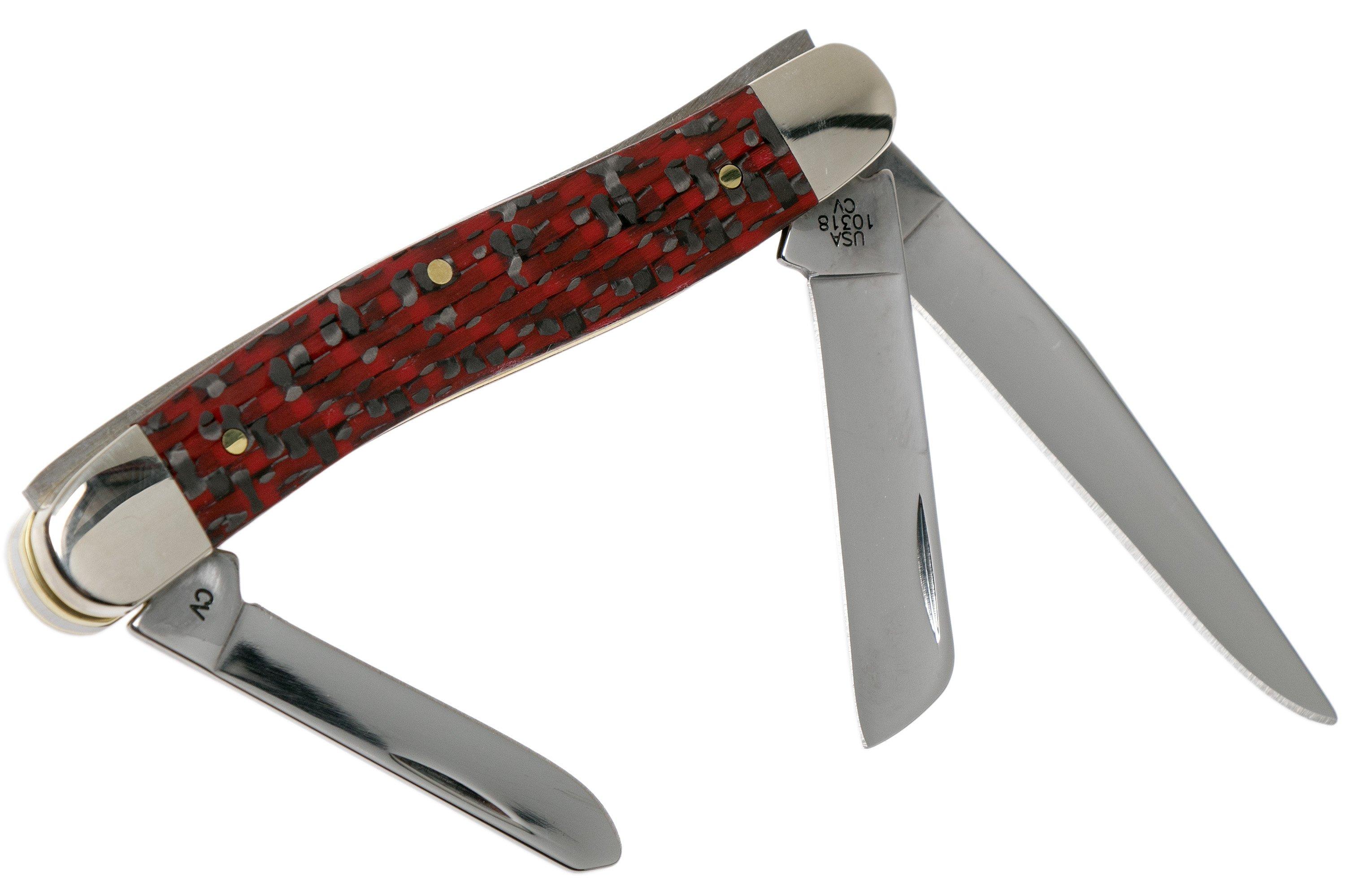Case Medium Stockman Red & Black Carbon Fibre, 25928, 10318 CV pocket knife Advantageously
