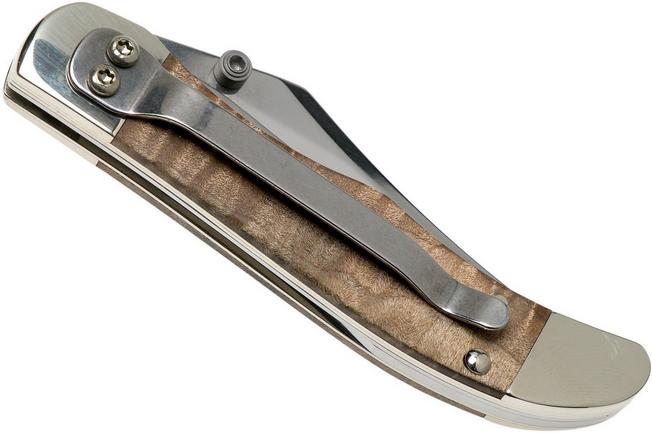 Imagen para Case Kickstart Mid Folding Hunter Natural Curly Maple Smooth, 25946, 71265AC SS navaja