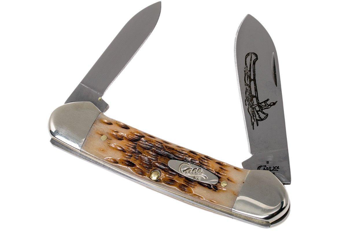 Case Canoe Amber Jigged Bone, 00263, 62131 CV pocket knife ...