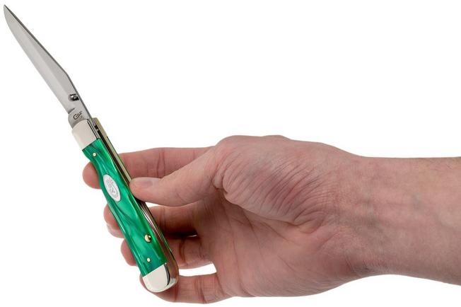 Imagen para Case Slim Trapperlock SparXX Green Pearl Kirinite Smooth, 27376 10154AC SS navaja