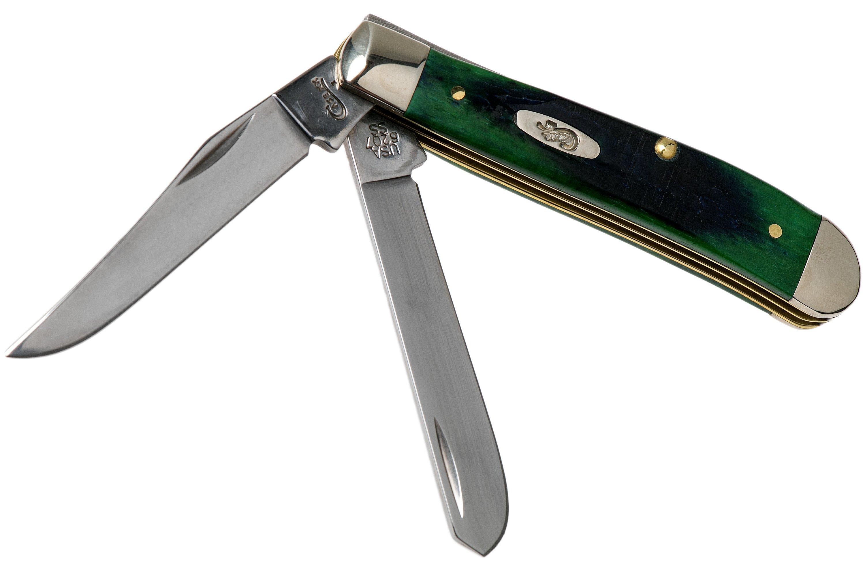 Case Mini Trapper Hunter Green Bone, Sawcut, 27662, 6207 SS pocket
