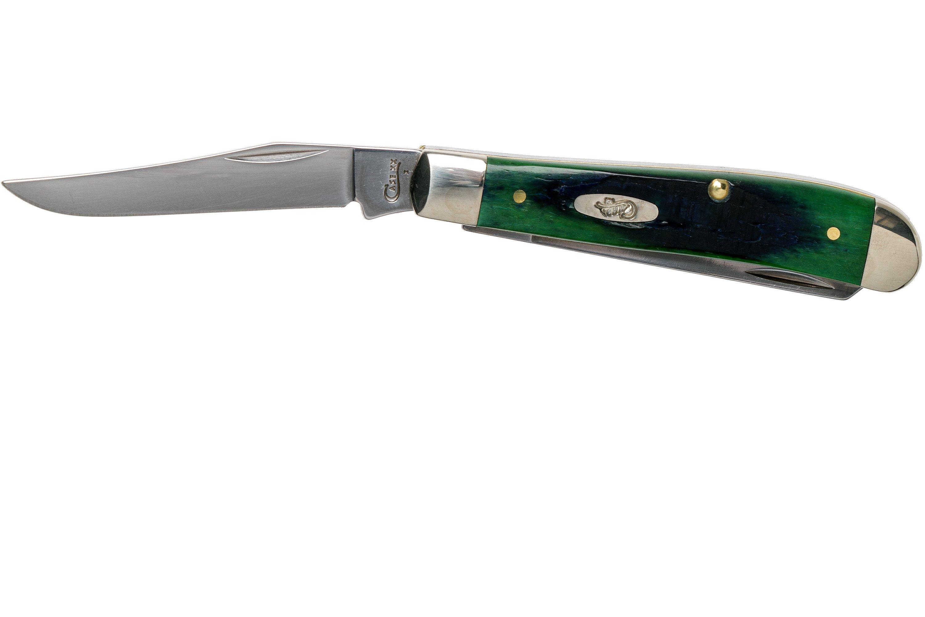 Case Mini Trapper Hunter Green Bone, Sawcut, 27662, 6207 SS zakmes