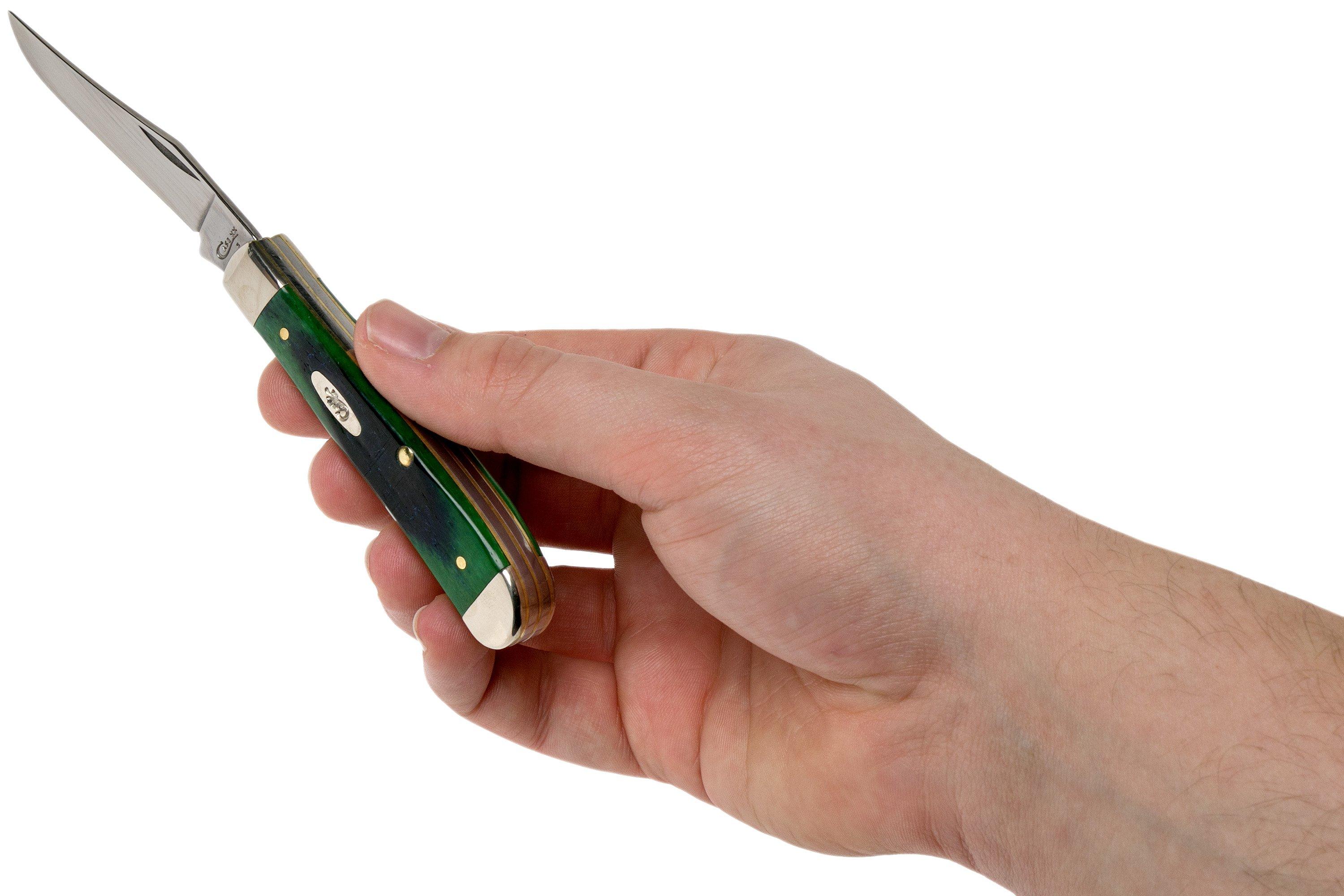 Case Mini Trapper Hunter Green Bone, Sawcut, 27662 6207 SS navaja