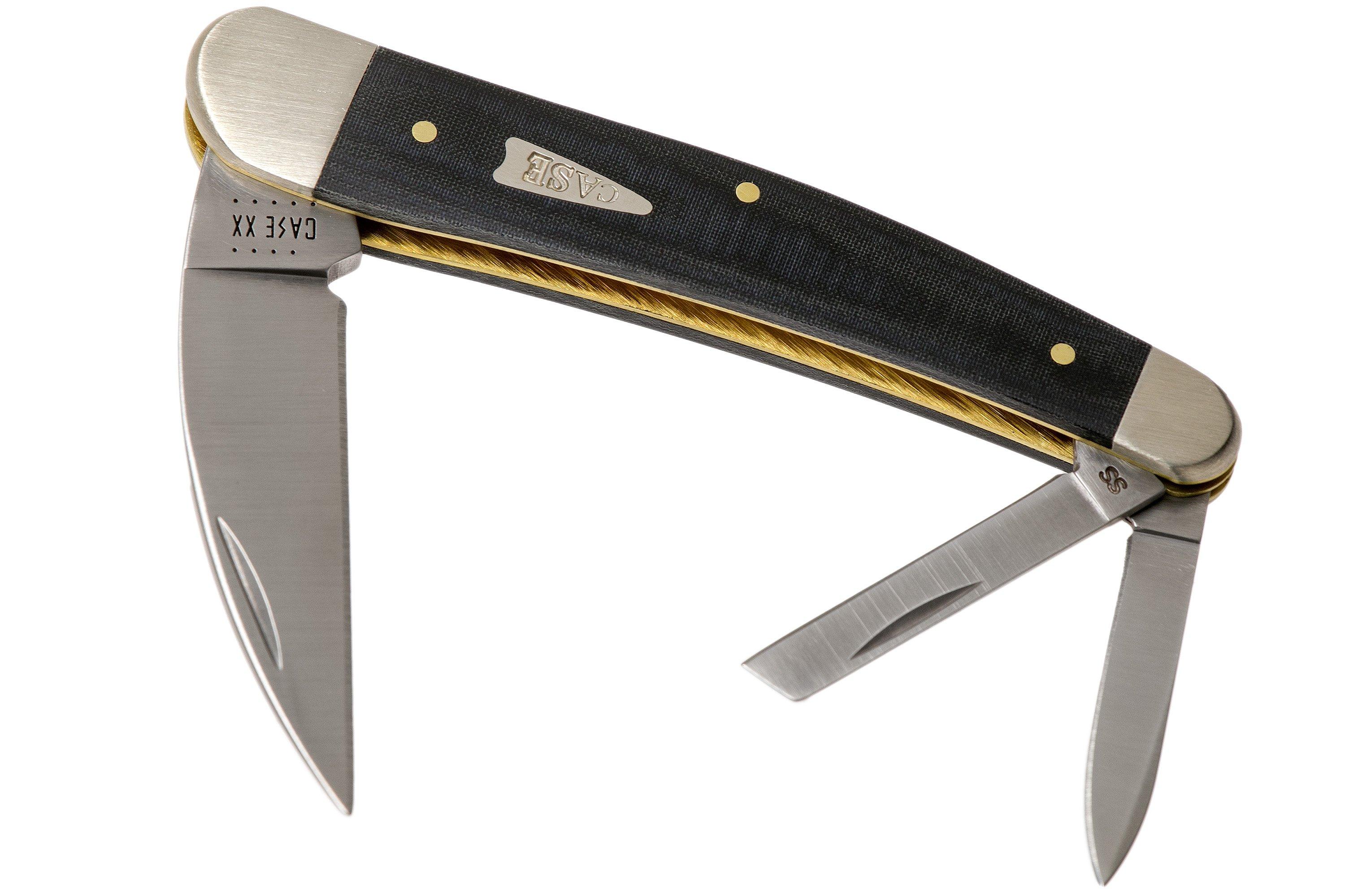 Case Seahorse Whittler Smooth Black Micarta, 27733, 10355WH SS