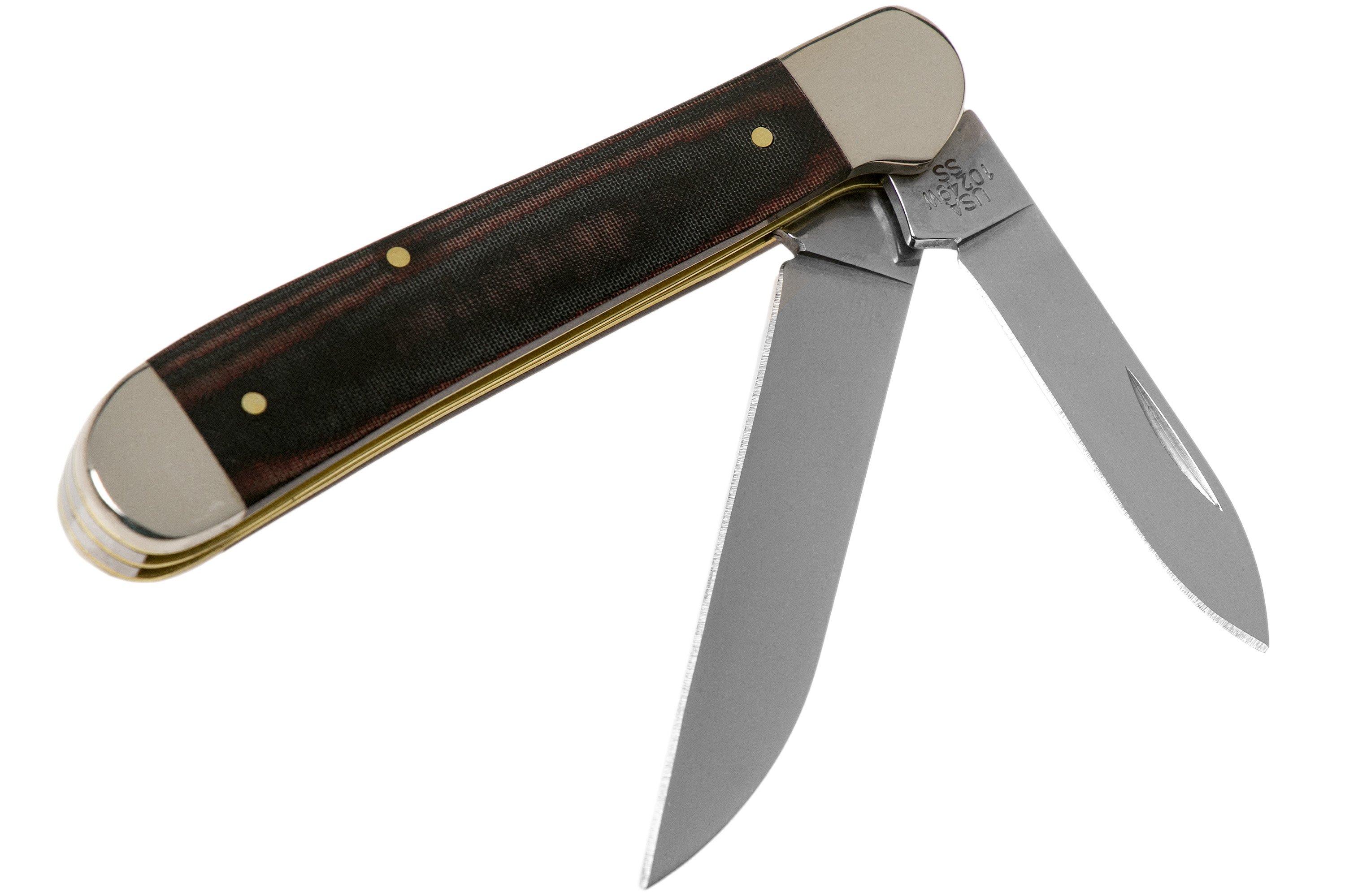 Case Copperhead Smooth Black Red Micarta, 27851, 10249W SS pocket knife ...