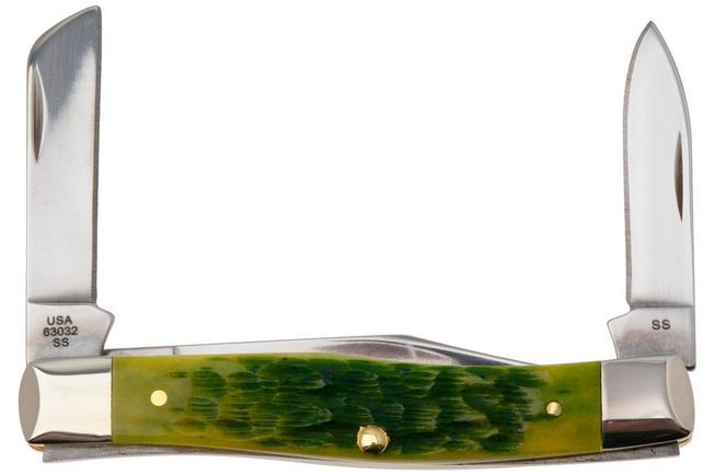 Afbeelding voor Case Medium Stockman Green Apple Bone, Peach Seed Jig, 27862, 63032 SS zakmes