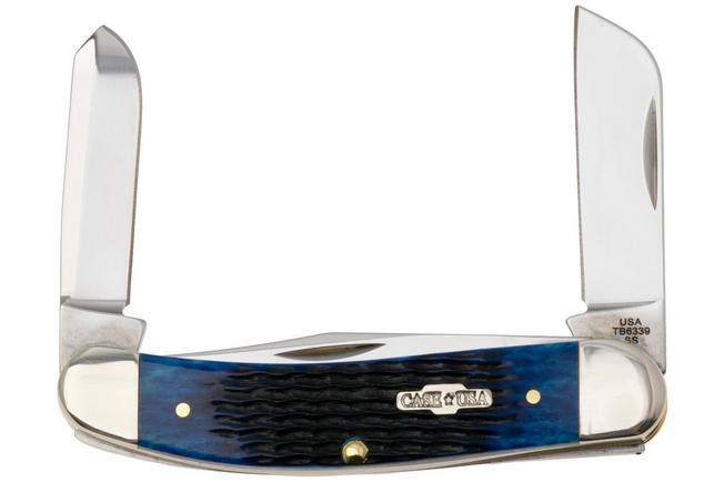 Image for Case Sowbelly Blue Bone, Rogers Corn Cob Jigged, 2795, 6339 SS pocket knife