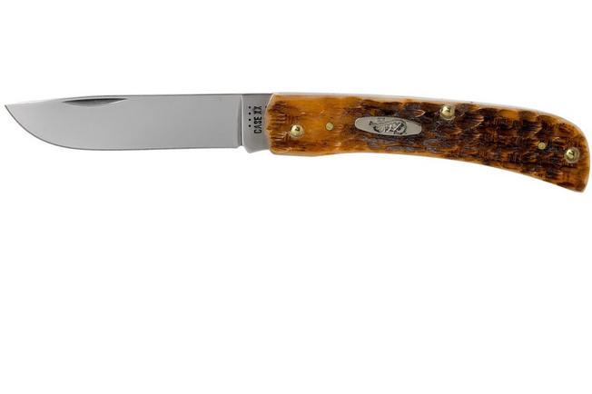 Case Sod Buster Jr Amber Jigged Bone, 30092, 6137 CV pocket knife