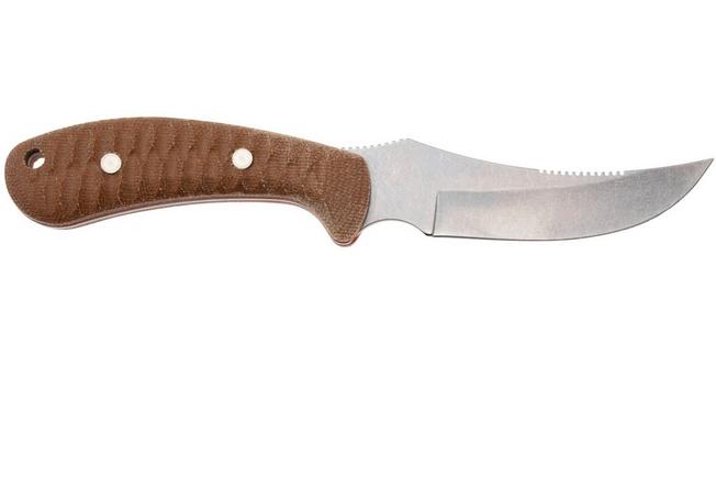 Bild für Case Ridgeback Hunter 30592, Stonewashed Stainless Steel, Natural Canvas Laminate/Red G-10, Jagdmesser