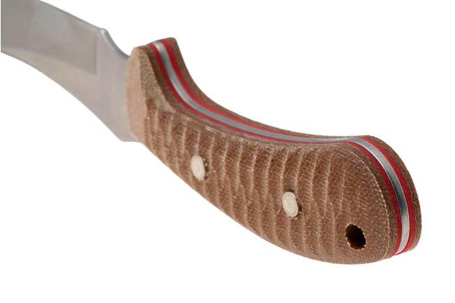 Bild für Case Ridgeback Hunter 30592, Stonewashed Stainless Steel, Natural Canvas Laminate/Red G-10, Jagdmesser
