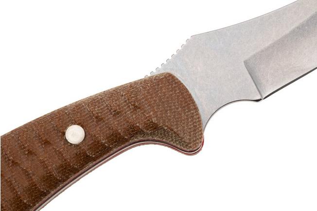 Bild für Case Ridgeback Hunter 30592, Stonewashed Stainless Steel, Natural Canvas Laminate/Red G-10, Jagdmesser