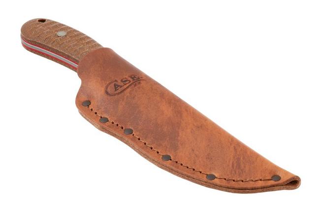 Bild für Case Ridgeback Hunter 30592, Stonewashed Stainless Steel, Natural Canvas Laminate/Red G-10, Jagdmesser