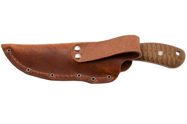 Bild für Case Ridgeback Hunter 30592, Stonewashed Stainless Steel, Natural Canvas Laminate/Red G-10, Jagdmesser