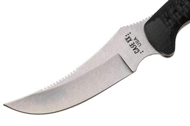 Bild für Case Ridgeback Hunter 30593, Stonewashed Stainless Steel, Black Burlap Laminate, Jagdmesser