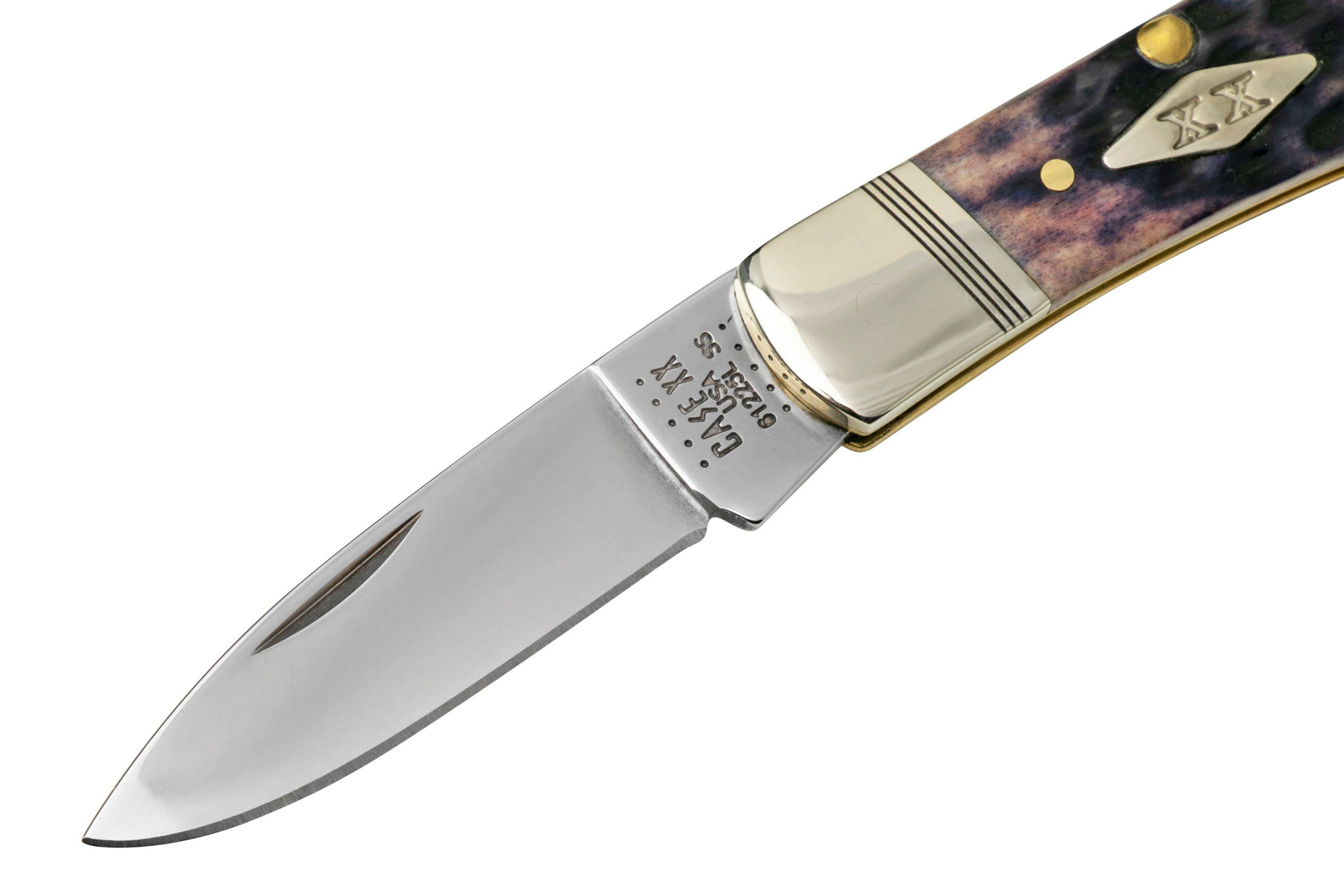 Case Lockback Purple Bone, Standard Jig, 31621, 61225L SS pocket knife