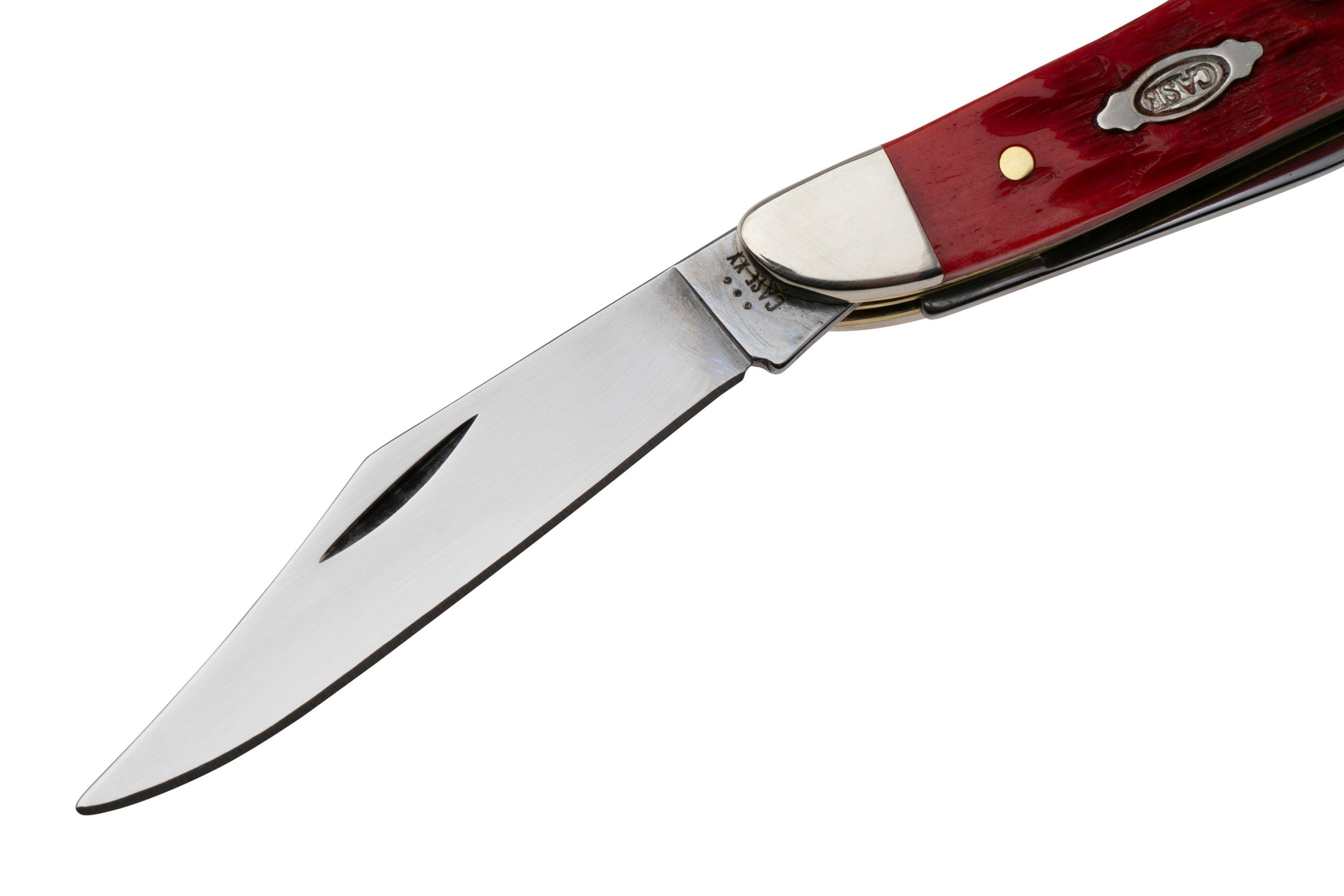 Case Peanut 31948 Dark Red Bone, Peach Seed Jig 6220 CS pocket 