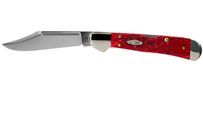 Case Copperhead Dark Red Bone, Peach Seed Jig, 31954, 61749L CV pocket knife