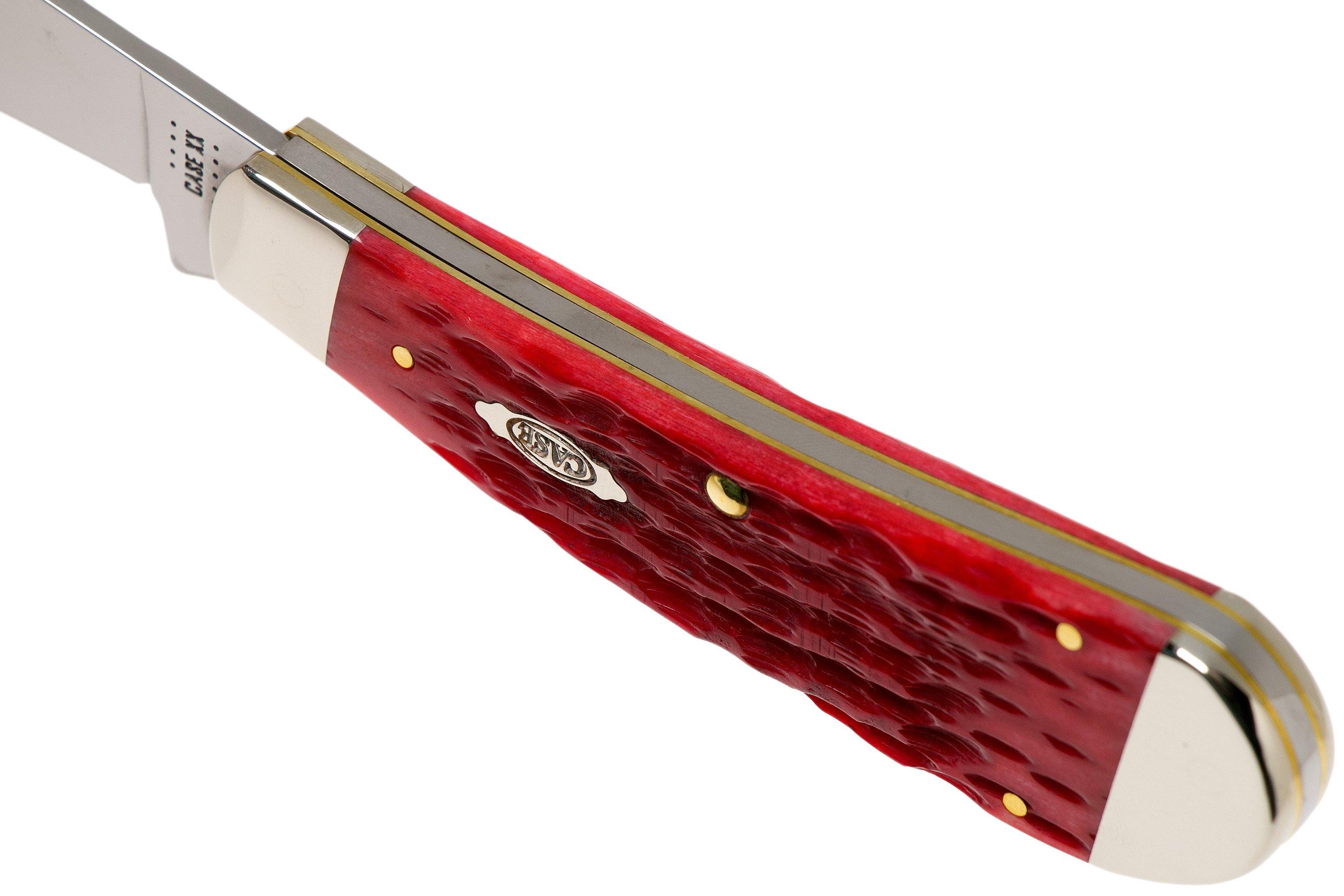 Case Hawkbill Pruner Dark Red Bone, Peach Seed Jig, 31956, 61011 CV