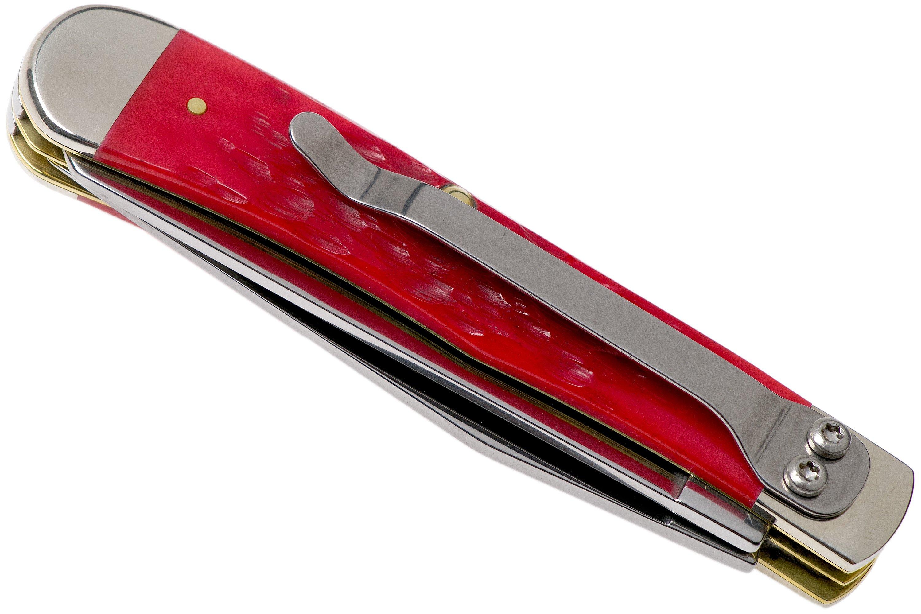 Case 6025 Fishing Knife Dark Red Jigged Bone Gift Set 620094FSS Pattern