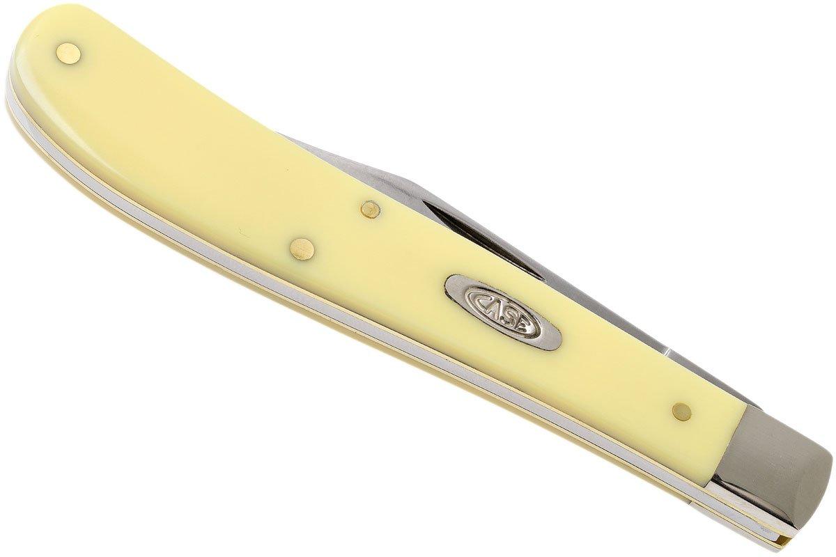 Case Slimline Trapper Yellow Synthetic, 00031, 31048 CV pocket knife