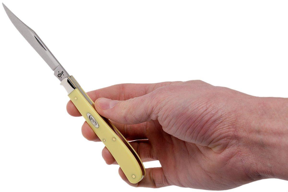 Case Slimline Trapper Yellow Synthetic, 00031, 31048 CV pocket knife