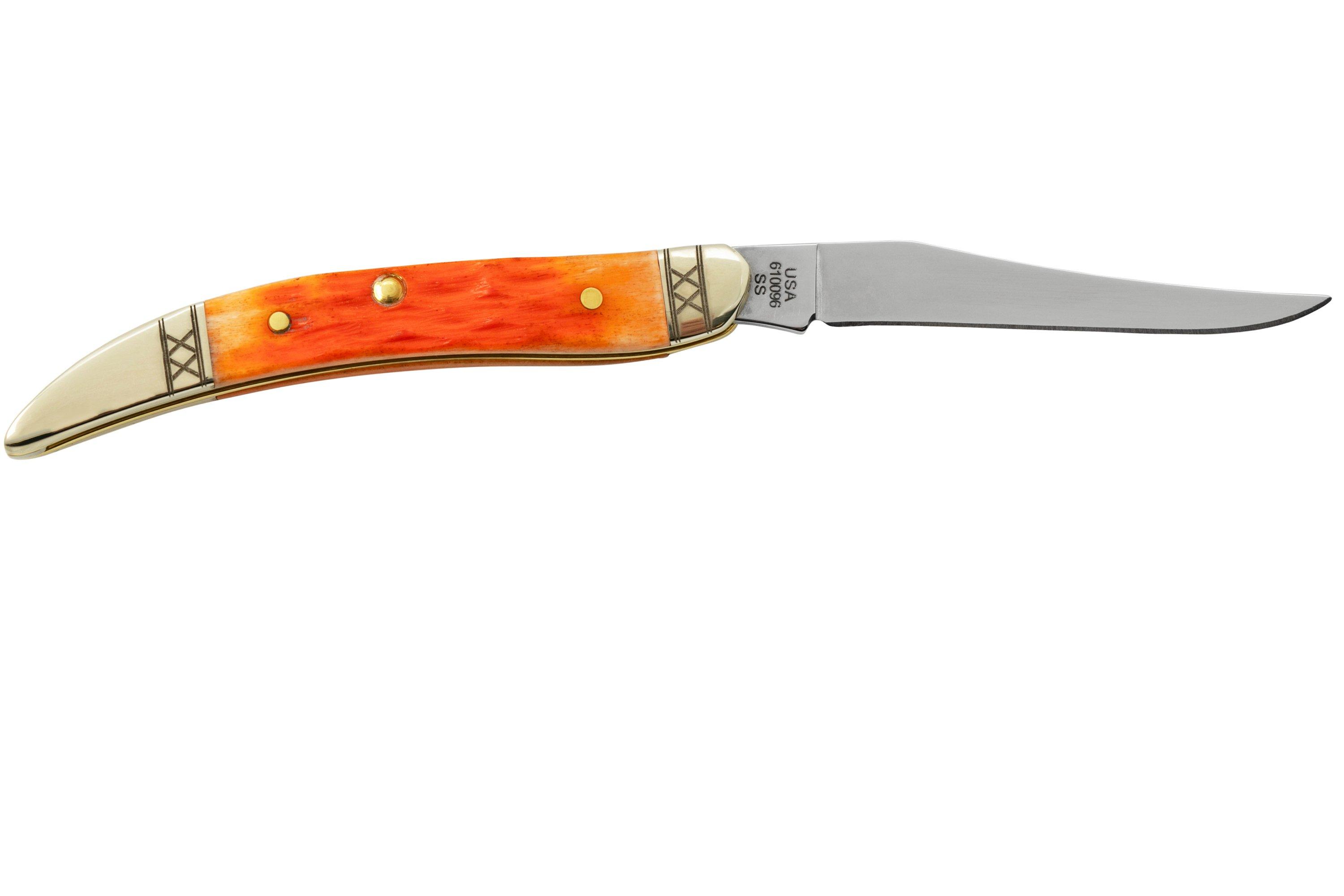 Case Small Texas Toothpick 35817 Crandall Jig Cayenne Bone, pocket ...