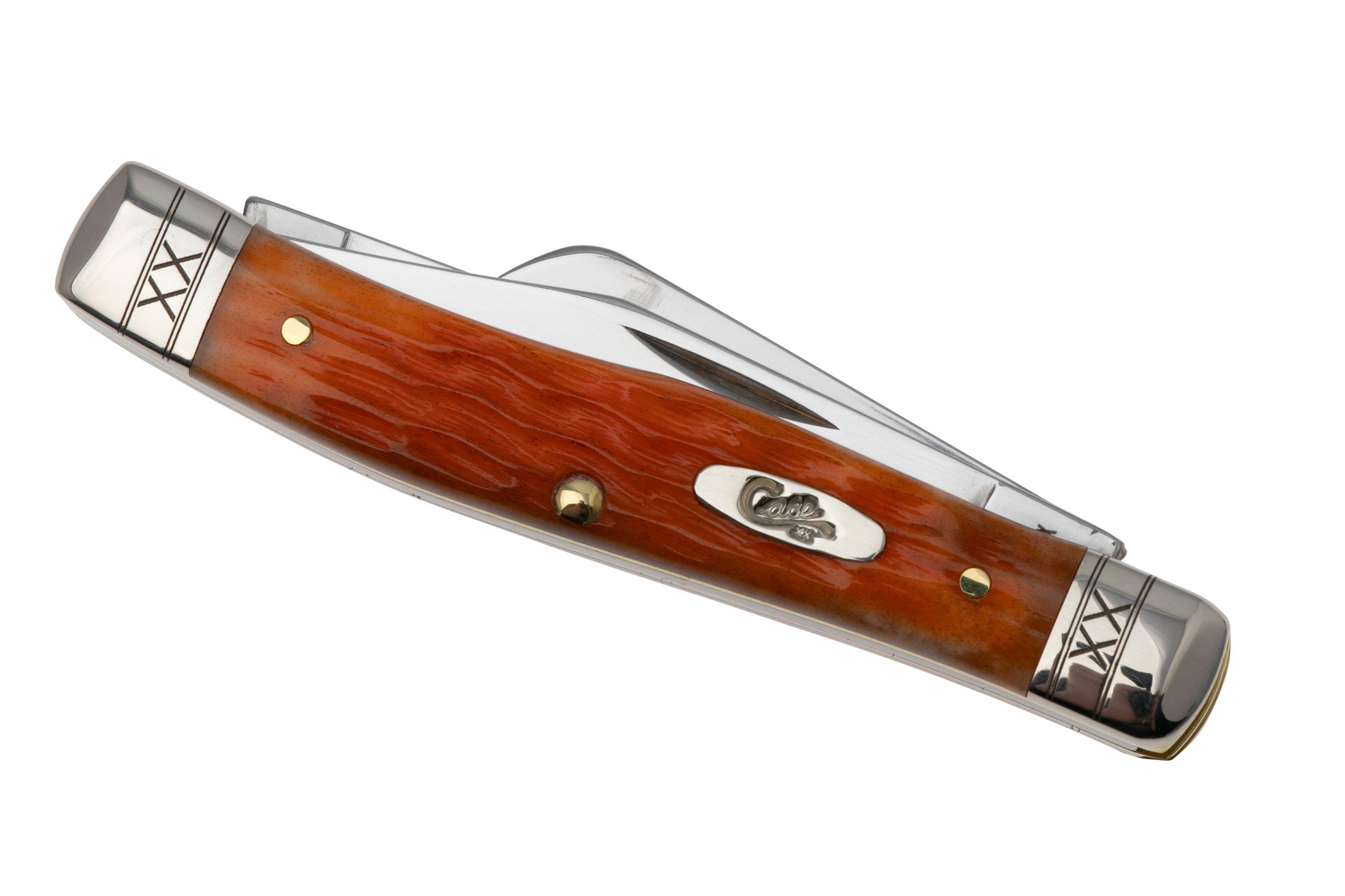 Case Medium Stockman 35819 Cayenne Bone, Crandall Jig, Embellished