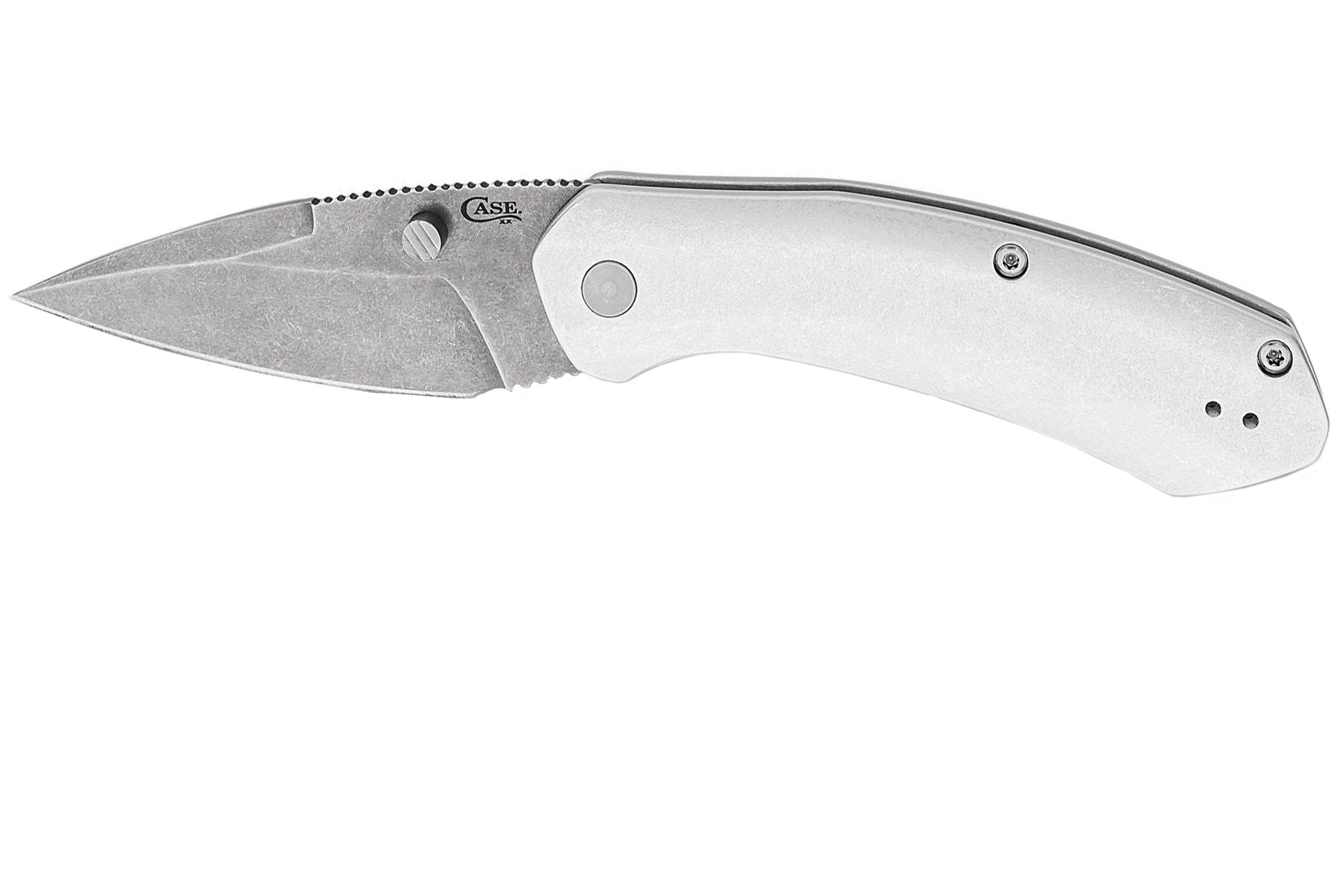 Case Westline, Silver Anodized Aluminum, Drop Point Blade S35VN, 36553