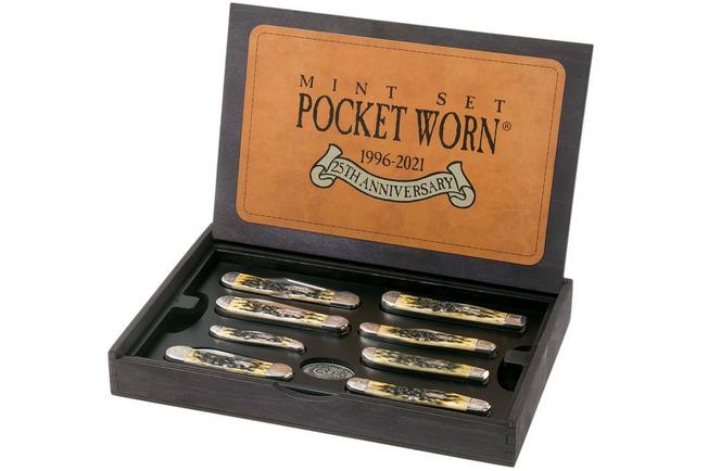 Case Pocket Worn® 25th Anniversary Olive Green Bone Peach Seed Jig Mint Set