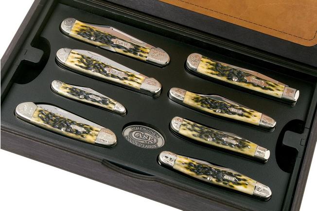 Case Pocket Worn® 25th Anniversary Olive Green Bone Peach Seed Jig Mint Set