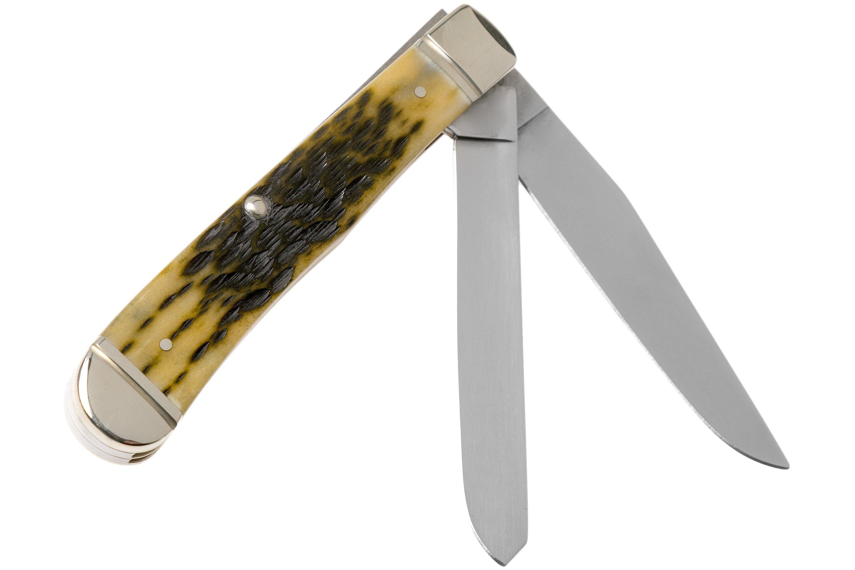 Case Trapper Pocket Worn Olive Green Bone, Peach Seed, 38191, 6254 SS