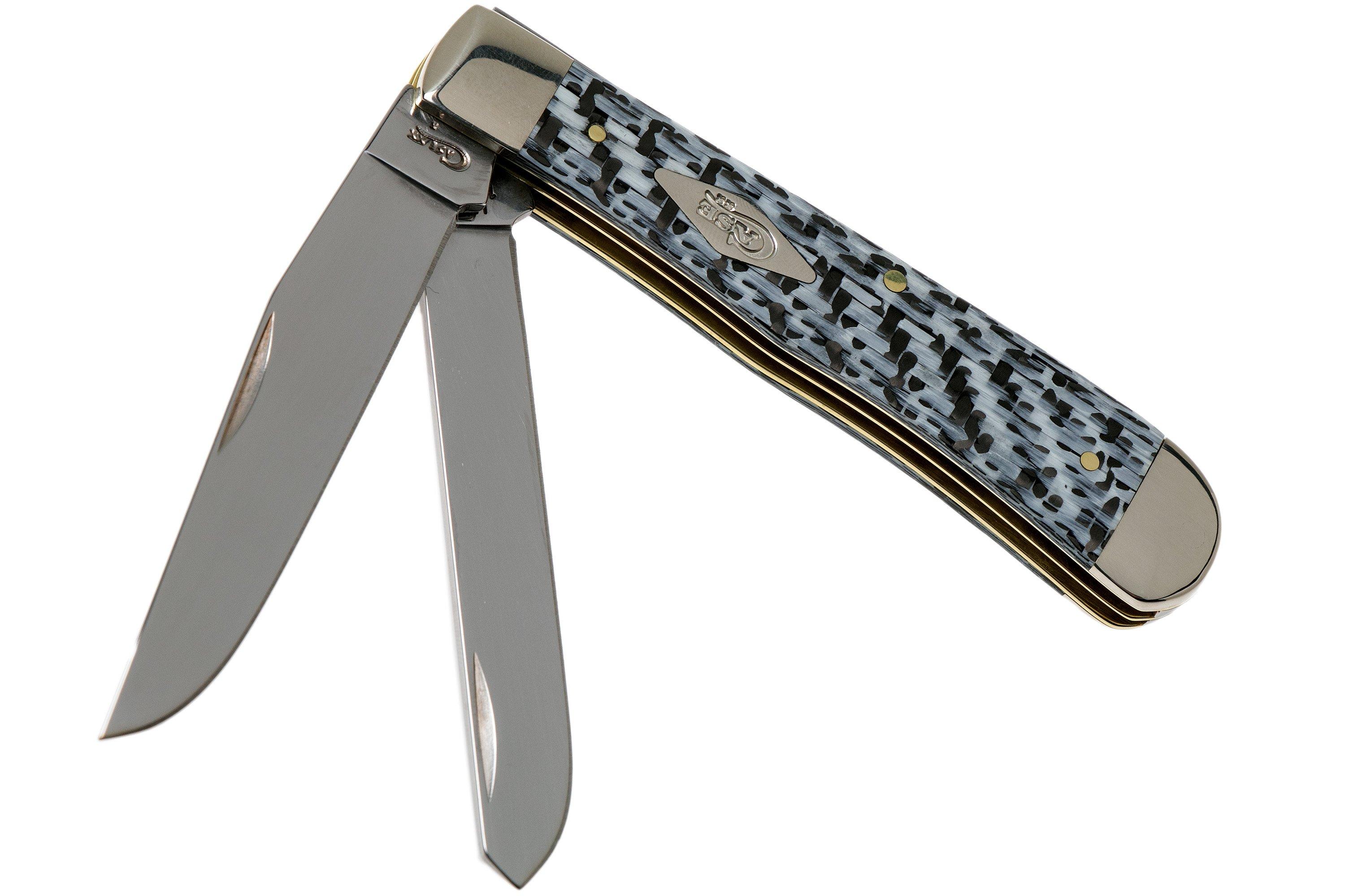 Case Medium Trapper White & Black Carbon FibreG10 Weave Smooth, 38920