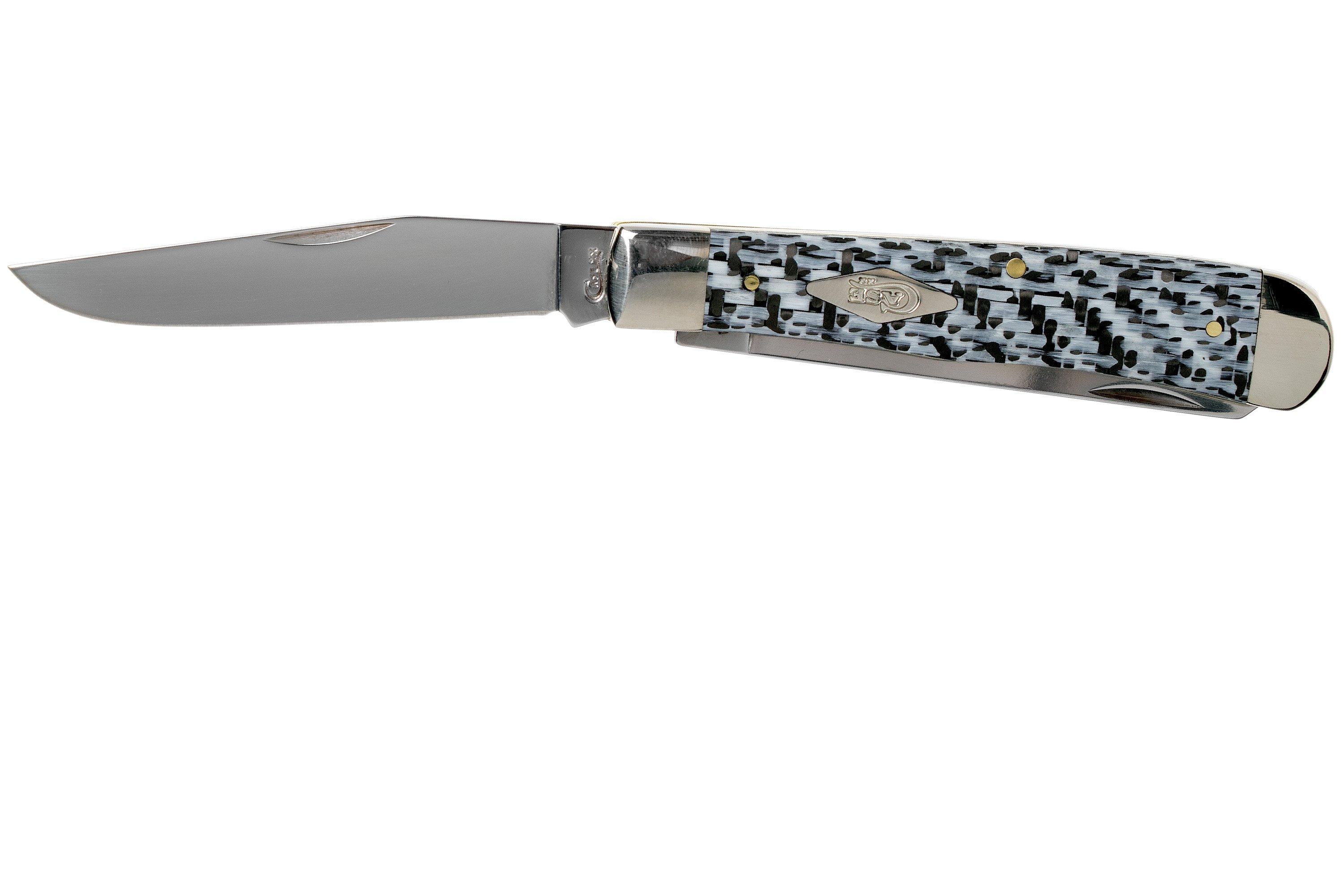 Case Medium Trapper White & Black Carbon FiberG10 Weave Smooth, 38920