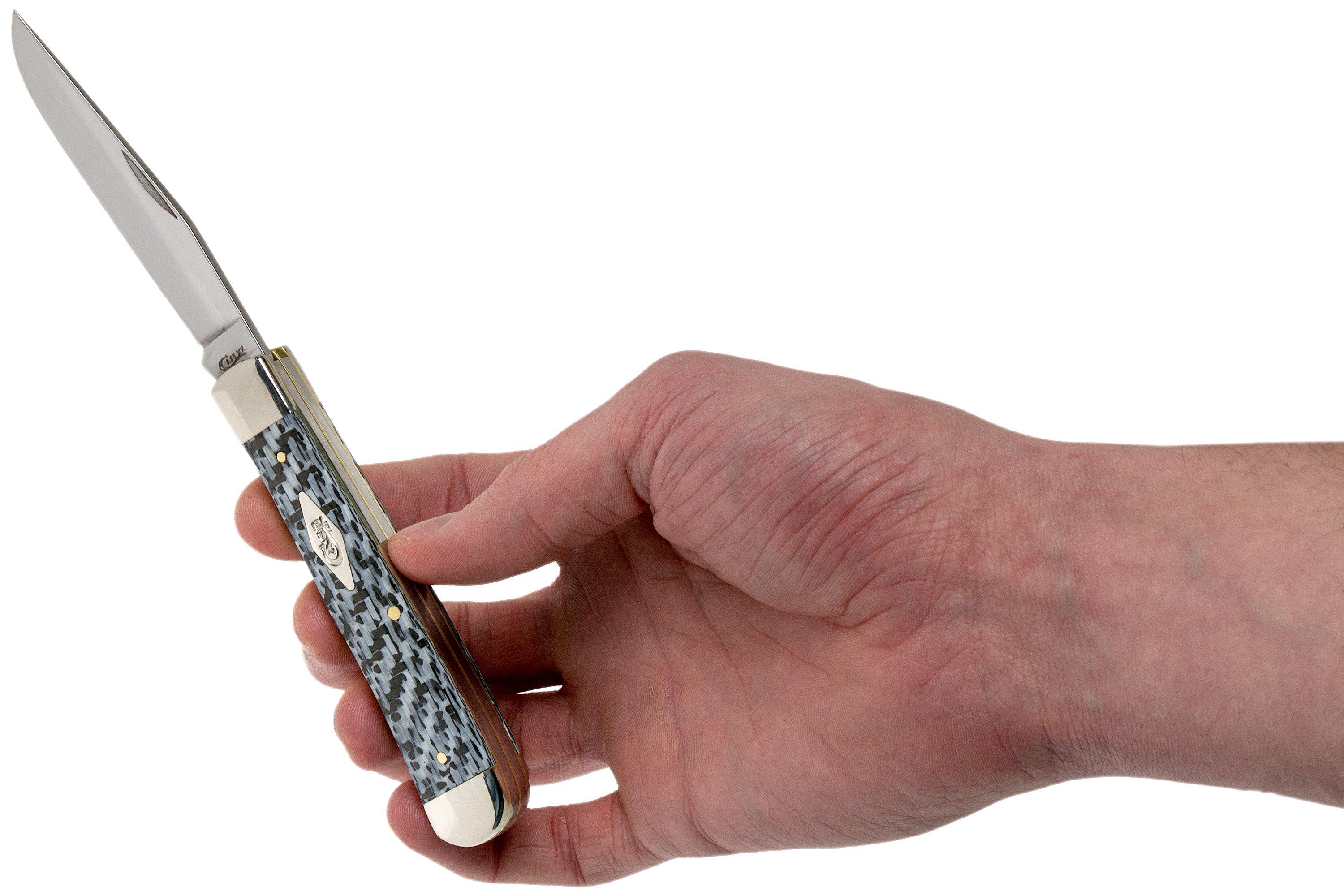 Case Medium Trapper White & Black Carbon FiberG10 Weave Smooth, 38920