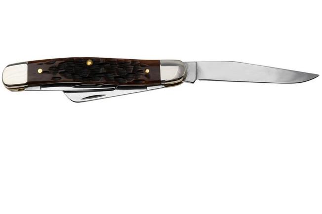 Case Medium Stockman Brown Bone, Peach Seed Jig, 42651, 6318 SS pocket knife