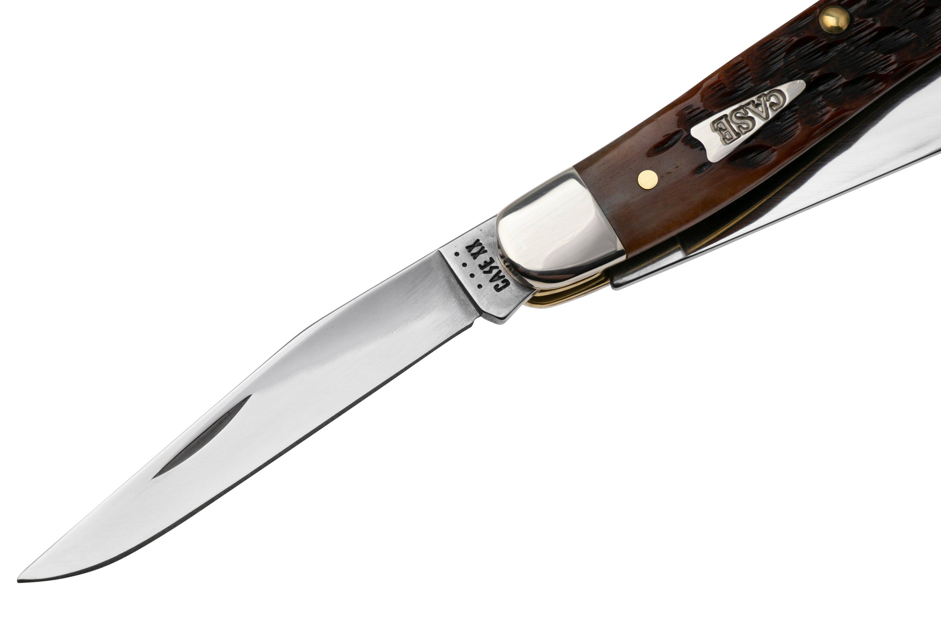 Case Sod Buster Jr Amber Jigged Bone, 30092, 6137 CV pocket knife