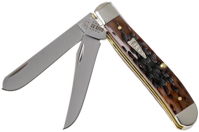 Boker Traditional Mini Trapper Folding Knife, Brown Jigged Bone