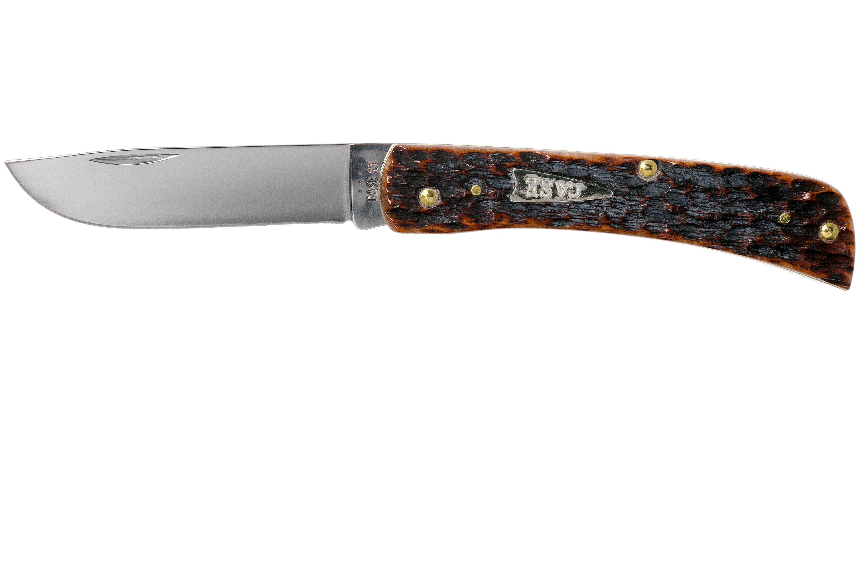  Case xx Knives Sodbuster Jr 25131 Jig Peach Seed Mahogany Bone  Carbon Steel Pocket Knife : Everything Else