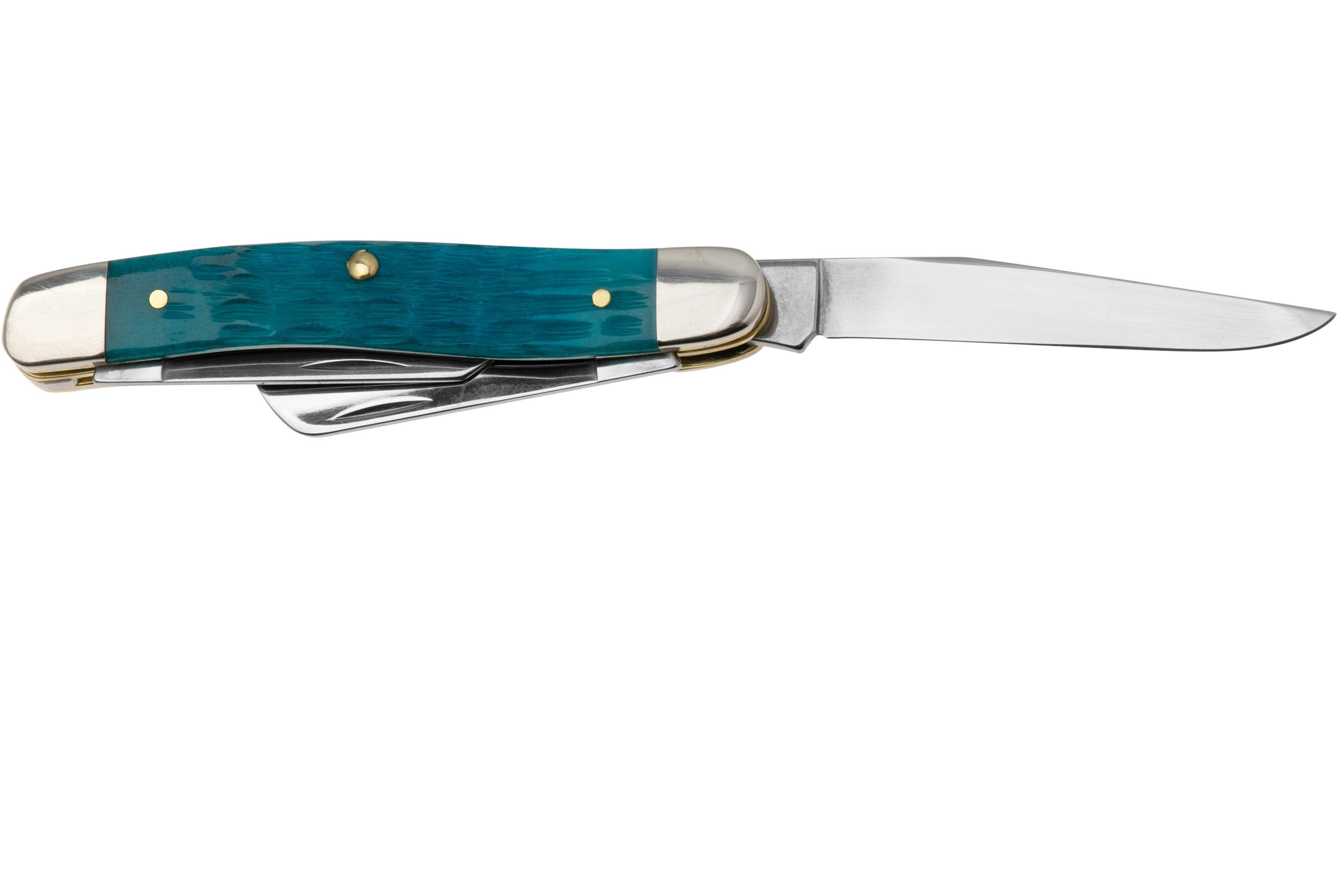 Case Medium Stockman 50642 Sky Blue Bone, Crandall Jig, 6318 SS