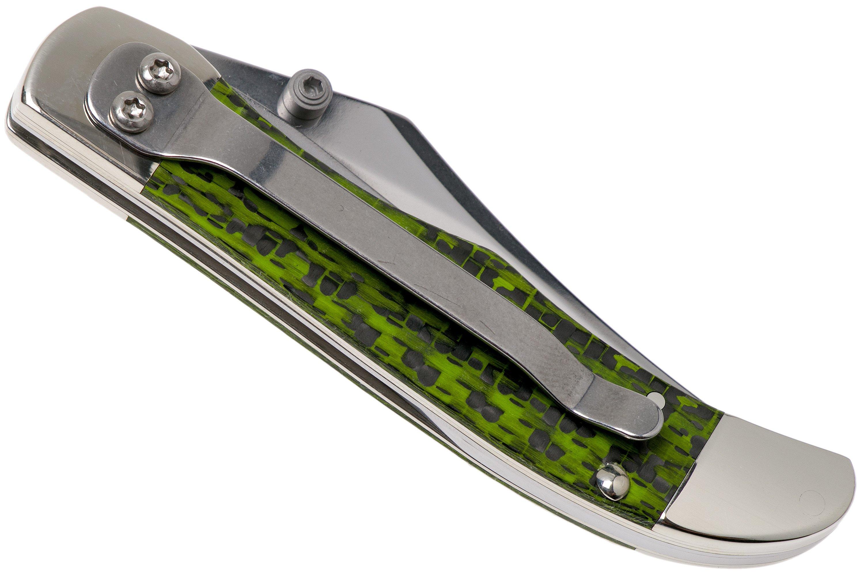 Case Kickstart Mid Folding Hunter Green & Black Carbon FibreG10 Weave Smooth, 50711, 101265AC