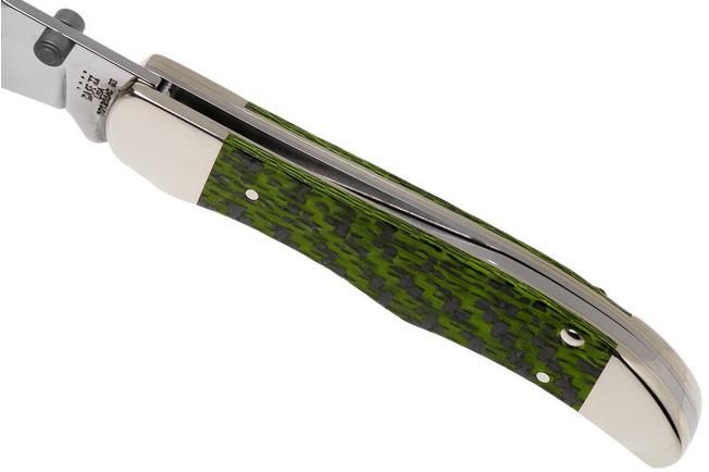 Case Kickstart Mid Folding Hunter Green & Black Carbon Fibre-G10