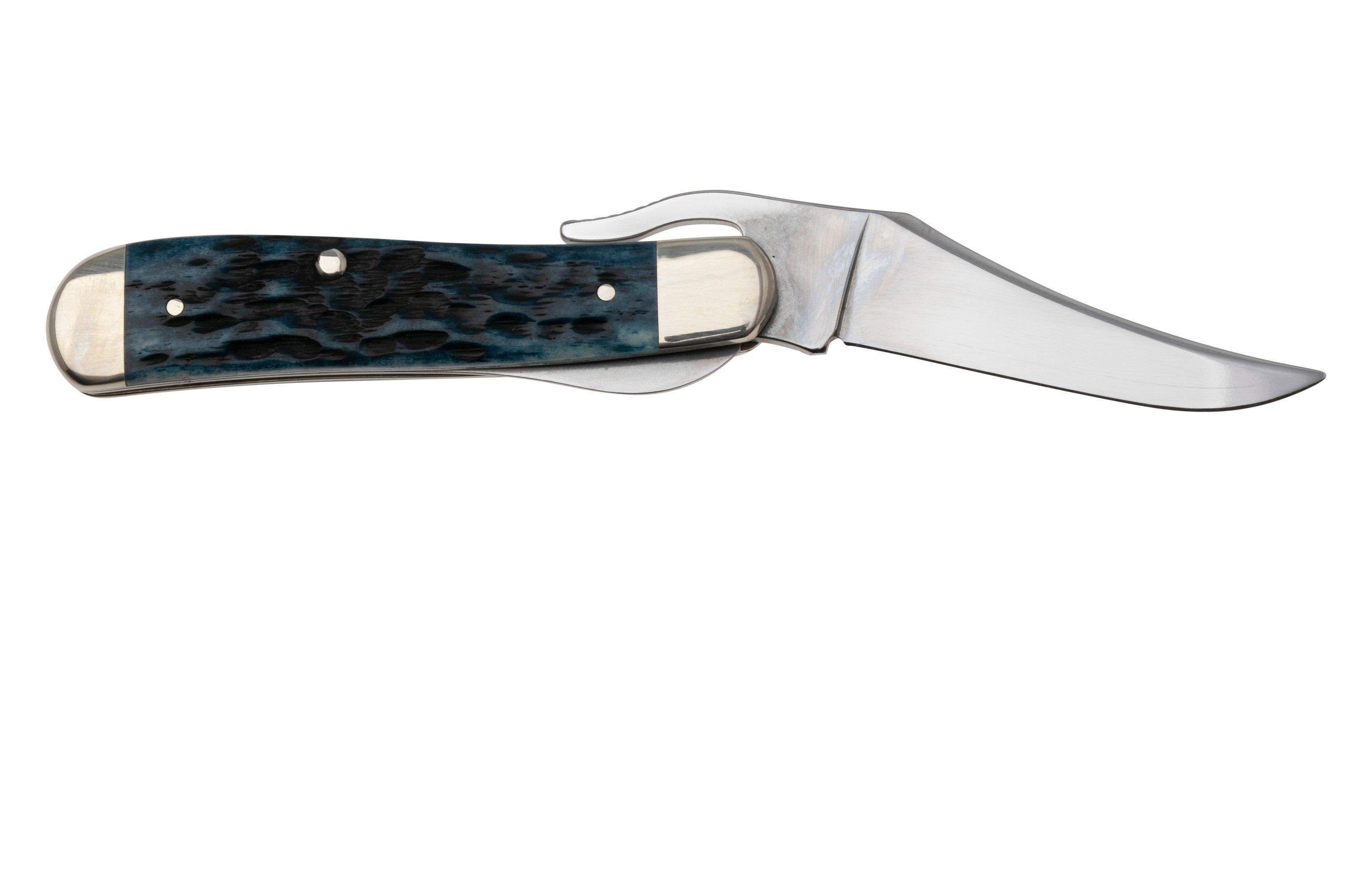 Case Russlock 51859 Pocket Worn Mediterranean Blue Bone, Peach Seed Jig