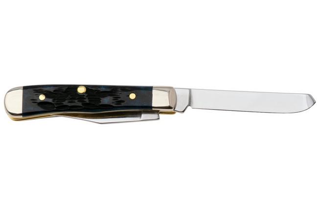 Afbeelding voor Case Pocket Tiny Trapper, Worn Mediterranean Blue Bone, Peach Seed Jig 51862, 62154 SS zakmes