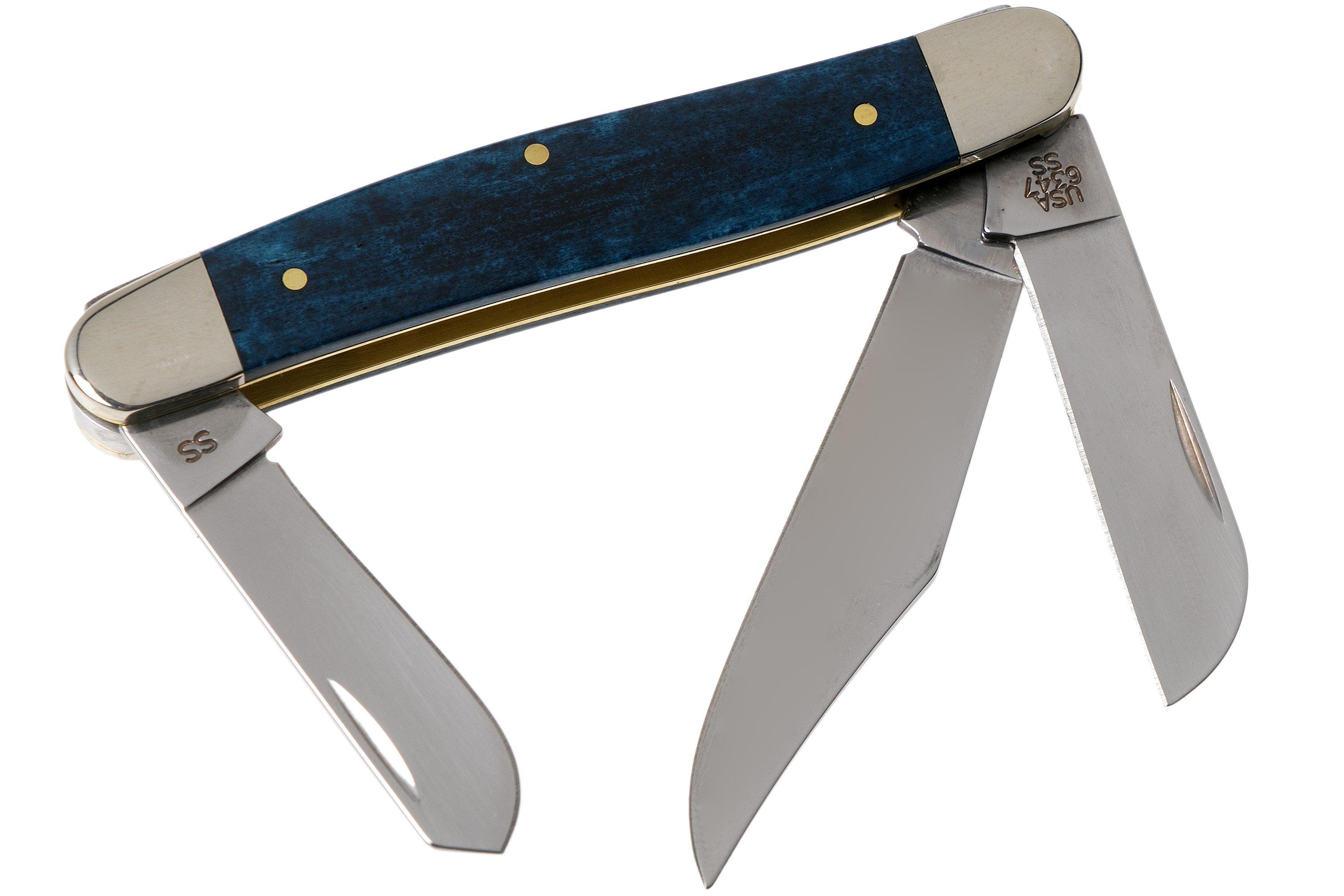 Case Stockman Mediterranean Blue Bone, Smooth, 52805, 6347 SS pocket