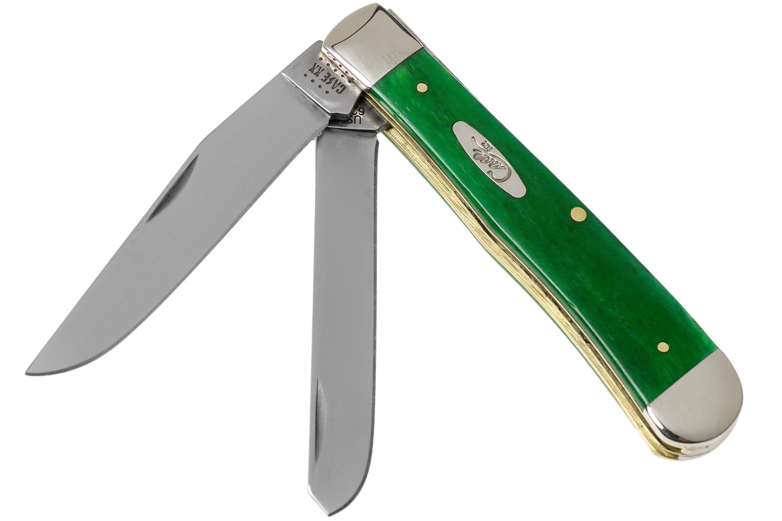 Case Trapper Brilliant Green Bone, Smooth, 52820, 6254 SS pocket knife