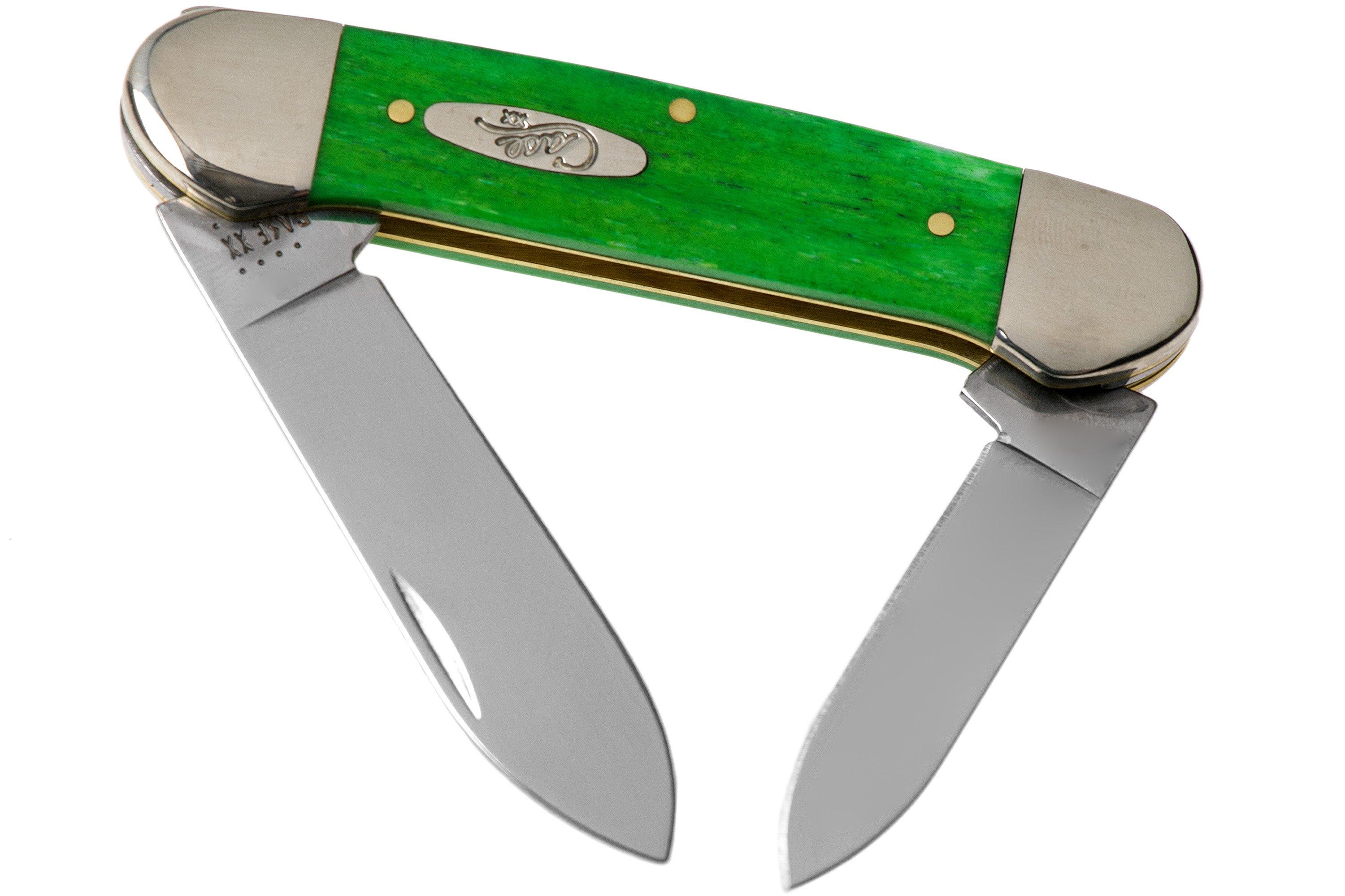 Case Canoe Brilliant Green Bone, Smooth, 52826, 62131 SS pocket knife Advantageously shopping
