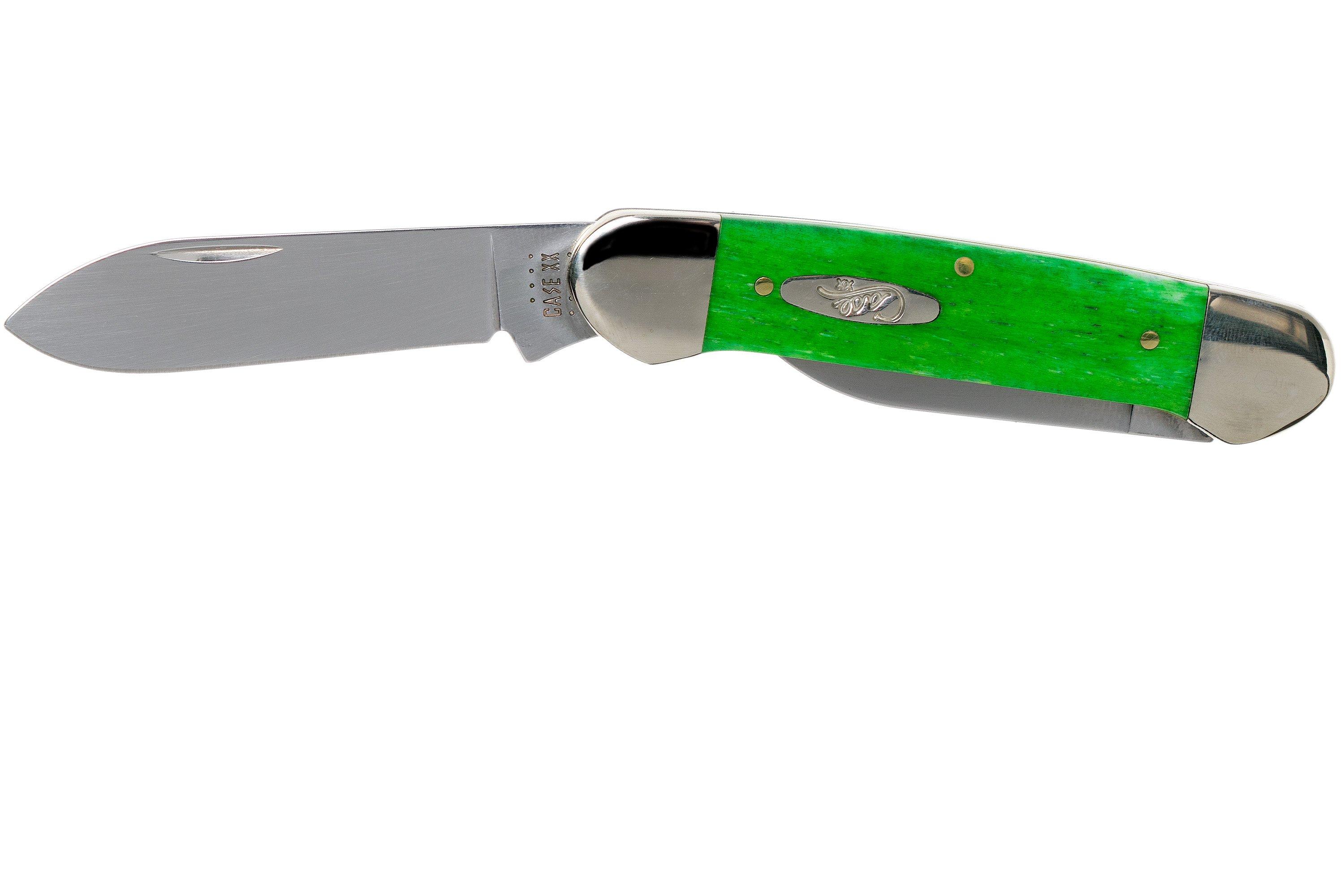 Case Canoe Brilliant Green Bone, Smooth, 52826, 62131 SS pocket knife