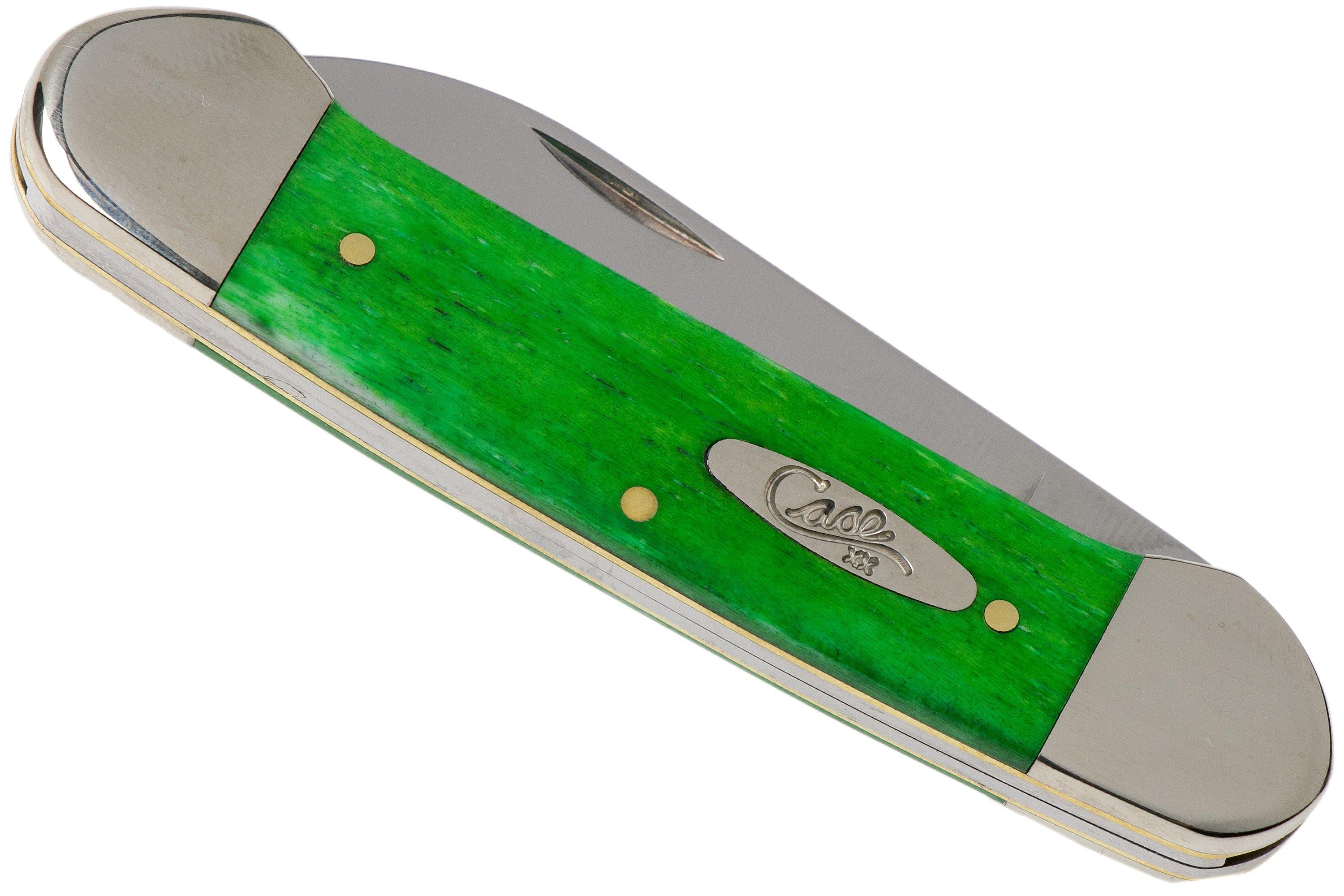 Case Canoe Brilliant Green Bone, Smooth, 52826, 62131 SS pocket knife