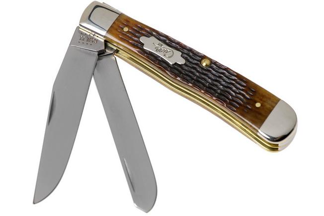 Case Sod Buster Jr Amber Jigged Bone, 30092, 6137 CV pocket knife