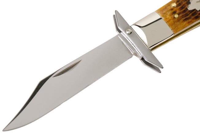 Case Cheetah Antique Bone, Rogers Corn Cob Jig, 52836, 6111 1/2L SS pocket  knife
